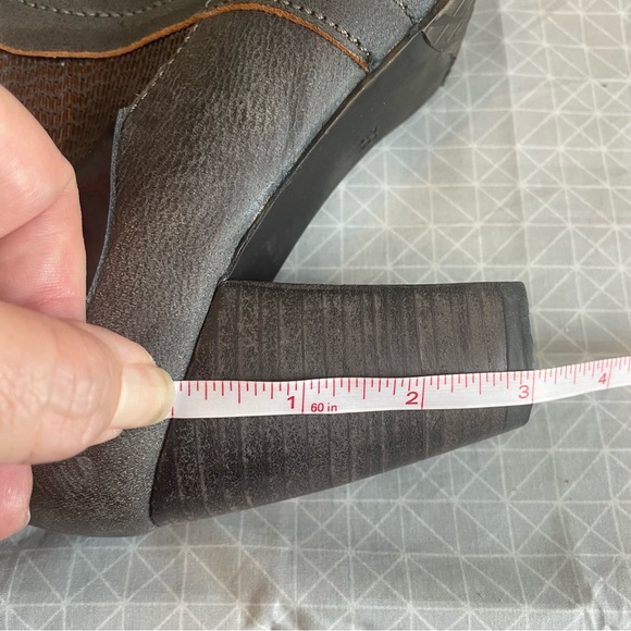 Virus Moda Leather/Textile Heeled Boots in Gray 39 - Picture 10 of 10